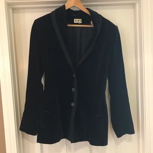Alaia Midnight Blue velvet blazer sz 40